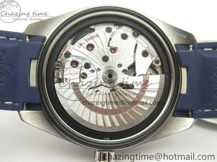 0501 Aqua Terra 150M Master Chronometers VSF 1:1 Best Edition Gray Dial Blue Hand on Blue Rubber Strap A8900 Super Clone HighQuality 8004